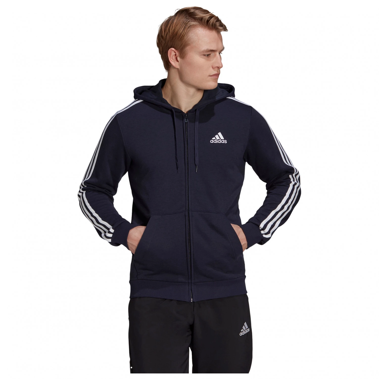 Adidas - 3-Stripes Full Zip Hoodie Sport Essentials - Sweat à capuche 4 Adidas - 3-Stripes Full Zip Hoodie Sport Essentials - Sweat à capuche – Image 2