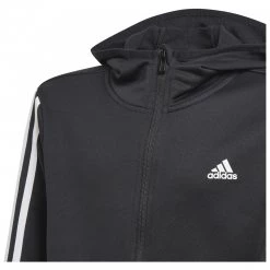 Adidas - Boy's 3 Stripes Full Zip Hoodie - Sweat à capuche -Robes & jupes Soldes adidas boys 3 stripes full zip hoodie sweat a capuche detail 3