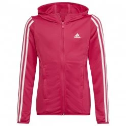 Adidas - Girl's 3 Stripes Full Zip Hoodie - Sweat à capuche -Robes & jupes Soldes adidas girls 3 stripes full zip hoodie sweat a capuche 2