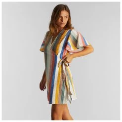 DEDICATED - Women's Wrap Dress Kungshamn - Robe -Robes & jupes Soldes dedicated womens wrap dress kungshamn robe detail 3