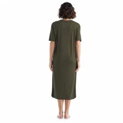Icebreaker - Women's Granary Tee Dress - Robe -Robes & jupes Soldes icebreaker womens granary tee dress robe detail 2