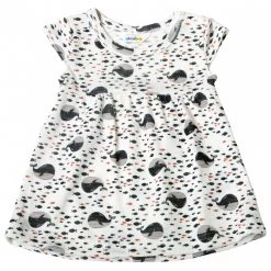 Joha - Kid's 4027 Dress with Short Sleeves Wool/Silk - Robe