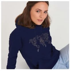 Kultgut - Worldmap - Sweat à capuche -Robes & jupes Soldes kultgut worldmap sweat a capuche detail 4
