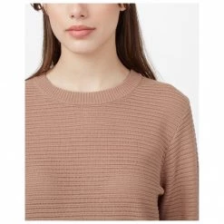 Tentree - Women's Highline Cotton Rib Crew Sweater - Pull -Robes & jupes Soldes tentree womens highline cotton rib crew sweater pull detail 3