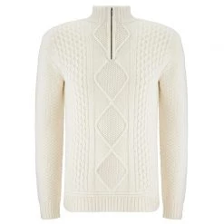 We Norwegians - Women's Kvitholmen Zip-Up Sweater - Pull en laine mérinos -Robes & jupes Soldes we norwegians womens kvitholmen zip up sweater pull en laine merinos 1